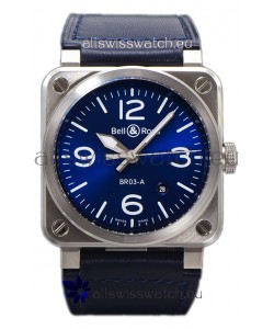 Bell and Ross BR03-A Blue Dial 904L Steel Swiss Replica Watch 