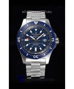 Breitling SuperOcean II 44mm 904L Steel Case 1:1 Mirror Replica Watch in Blue Dial 