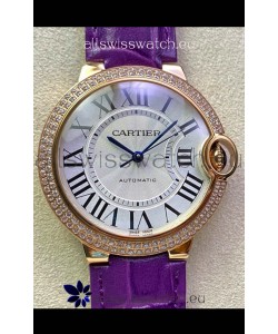 Ballon De Cartier Swiss Automatic 1:1 Mirror Quality 36MM in Rose gold Casing