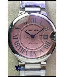 Ballon De Cartier Swiss Automatic 1:1 Mirror Quality 36MM in Stainless Steel Pink Dial