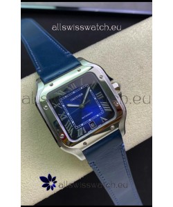 Santos De Cartier Stainless Steel Casing 1:1 Mirror Swiss Replica Watch Blue Dial 40MM