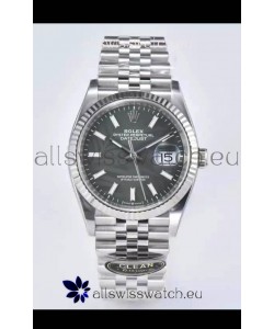 Rolex Datejust 126234 36MM Swiss Replica in 904L Steel in Grey Dial 1:1 Mirror Replica