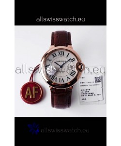 Ballon De Cartier Swiss Automatic 1:1 Mirror Quality 42MM in Rose Gold Casing