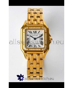 PANTHERE de Cartier Edition 27MM 1:1 Mirror Swiss Watch Yellow Gold Casing