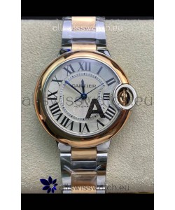 Ballon De Cartier Swiss Automatic 1:1 Mirror Quality 33MM in 2 Tone Rose Gold Casing