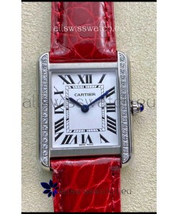 Cartier Tank Solo Swiss Quartz Watch in Stainless Steel Casing - 27MM Wide 1:1 Mirror Replica