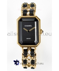 Chanel Premiere Edition Originale Watch in Black & Gold Chains Swiss Quartz Watch