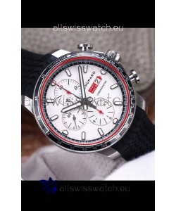 Chopard Classic Racing Chronograph 1:1 Mirror Replica Watch in Steel Casing - White Dial