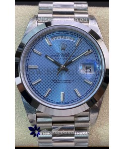 Rolex Day Date Presidential M228206-0004 904L Steel 40MM - Light Blue Dial 1:1 Mirror Quality Watch