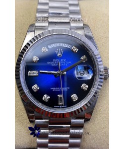 Rolex Day Date Presidential 904L Steel 36MM - Blue Dial 1:1 Mirror Quality Watch