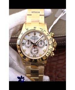 Rolex Cosmograph Daytona 116508 Yellow Gold Original Cal.4130 Movement - 904L Steel Watch