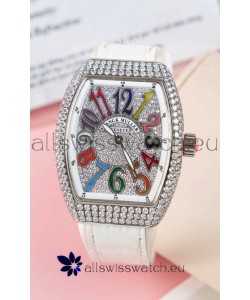 Franck Muller V32 Swiss Quartz Mossanite 1:1 Replica Watch 36MM