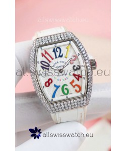 Franck Muller V32 Swiss Quartz Mossanite 1:1 Replica Watch 36MM