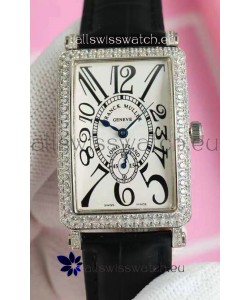 Franck Muller Long Island Ladies Replica Watch in Swiss Quartz Movement Leather Strap