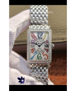Franck Muller Long Island Pink Stainless Steel Swiss Watch in Swiss Quartz Movement