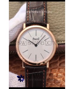 Piaget Altiplano G0A31114 1:1 Mirror Swiss Replica Watch in Rose Gold White Dial 