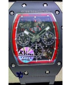 Richard Mille RM011 Felipe Massa 1:1 Mirror Quality One Piece Black Ceramic Case Watch