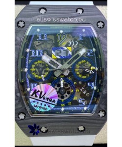 Richard Mille RM011 Felipe Massa 1:1 Mirror Quality One Piece Black Forged Carbon Case Watch