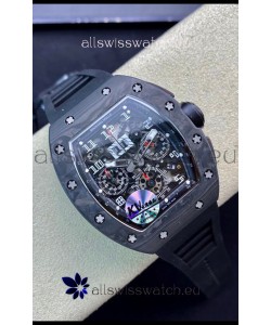 Richard Mille RM011 Felipe Massa 1:1 Mirror Quality One Piece Black Forged Carbon Case Watch