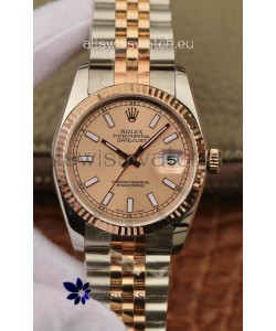 Rolex Datejust 36MM ETA-3135 Movement Swiss Replica in 904L Two Tone Brown Dial