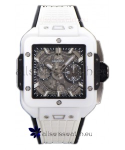 Hublot Square Bang Unico White Ceramic Casing Chronograph Watch 1:1 Mirror Replica