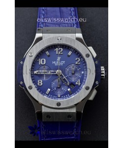 Hublot Super Clone Big Bang Edition Watch in Titanium Casing Blue Dial 1:1 Mirror Replica