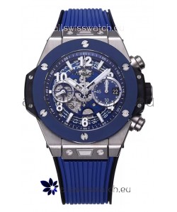 Hublot Big Bang Unico Blue Stainless Steel Casing 1:1 Mirror Edition Swiss Replica Watch