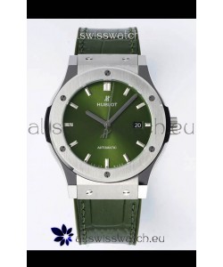 Hublot Classic Fusion Steel Green Dial 42MM Swiss Replica Watch 1:1 Mirror Quality