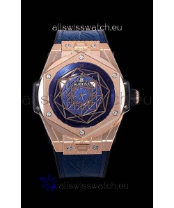 Hublot Big Bang One Click Sang Bleu 1:1 Mirror Replica in Rose Gold Casing 45MM - Blue Dial