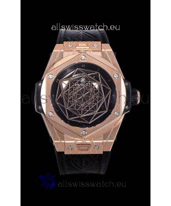 Hublot Big Bang One Click Sang Bleu 1:1 Mirror Replica in Rose Gold Casing 45MM - Black Dial