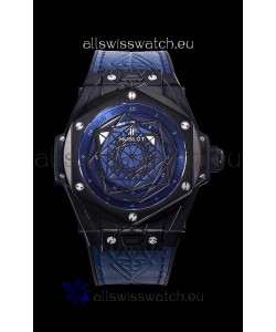 Hublot Big Bang One Click Sang Bleu 1:1 Mirror Replica in Ceramic Casing - 45MM Blue Dial