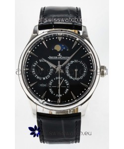 Jaeger LeCoultre Super Clone Master Ultra-Thin Perpetual Calendar Black Dial Watch