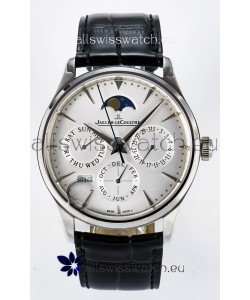 Jaeger LeCoultre Super Clone Master Ultra Thin Perpetual Calendar White Dial Watch