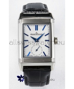 Jaeger-LeCoultre Reverso Super Clone DuoFace Blue/White Steel Replica Watch 