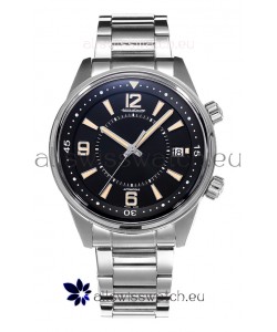Jaeger LeCoultre Polaris Date Black Dial Steel Strap 1:1 Mirror Replica Watch 42MM