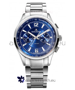 Jaeger LeCoultre Polaris Chronograph Stainless Steel Casing Blue Dial Swiss Replica Watch 