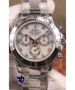 Rolex Cosmograph Daytona 116509 Pearl Dial Cal.4130 Movement - 904L Steel Watch