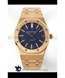 Audemars Piguet Royal Oak 15400 41MM Blue Dial 904L Rose Gold CALIBRE 3120 Movement 1:1 Mirror Replica