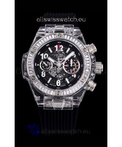 Hublot Big Bang Unico Plexiglass Casing 1:1 Mirror Edition Swiss Replica Watch Black Strap