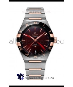 Omega Co-Axial Constellation Two Tone Black Burgundy Dial 1:1 Mirror Replica 41MM