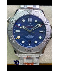 Omega Seamaster 300M Co-Axial Master Chronometer Blue Dial Titanium Bezel - 1:1 Mirror Replica