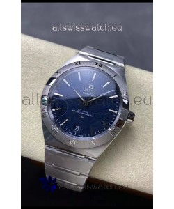Omega Super Clone Co-Axial Constellation Stainless Blue Textured Dial Replica Watch