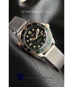 Omega Seamaster Super Clone 300M Diver Titanium Two Tone Green Dial Watch 