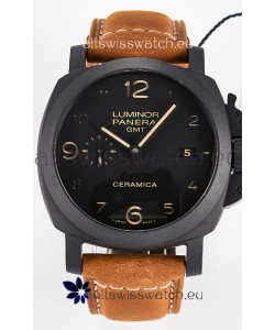Panerai Super Clone Luminor Marina 42MM PAM441 GMT Ceramica Case Swiss Replica Watch