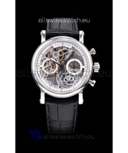 Patek Philippe Complications Skeleton Chronograph Watch in 904L Steel Case