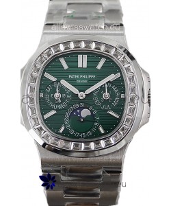 Patek Philippe Nautilus 5740 Perpetual Calendar Stainless Steel Green Dial Swiss Replica Watch 