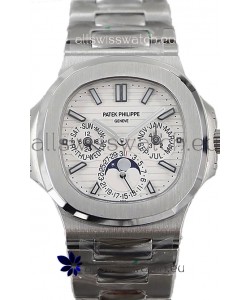 Patek Philippe Nautilus 5740 Perpetual Calendar Stainless Steel White Dial Swiss Replica Watch 