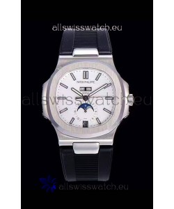 Patek Philippe Nautilus 5726A 1:1 Mirror Swiss Watch White Dial Rubber Strap 