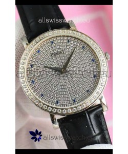 Piaget Altiplano G0A36128 Paved Diamonds Dial Swiss Quartz Replica Watch in Steel Case