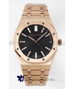 Audemars Piguet Royal Oak 15510 50th Anniversary 41MM Black Dial Rose Gold 41MM 1:1 Mirror Replica